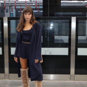 שורט פרנץ טרי כחול נייבי