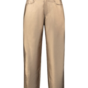 מכנס דמוי עור ארוך פאנק זהב מאט