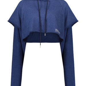 קפוצון קרופ שכבות כחול ג׳ינס