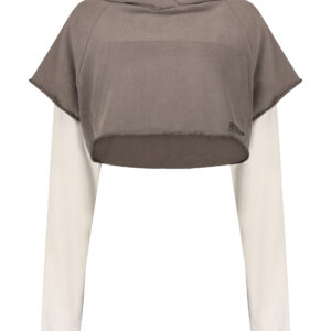 קפוצון קרופ גזור אפור ווש