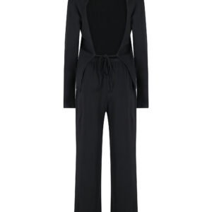 סט שחור בייסיק גב פתוח