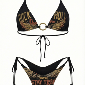 ביקיני קשירות שחור Rock and roll