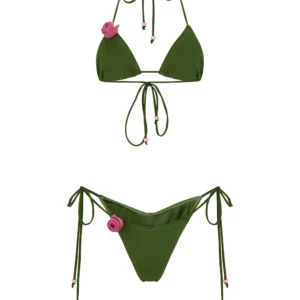 סט ביקיני פלוואר ירוק